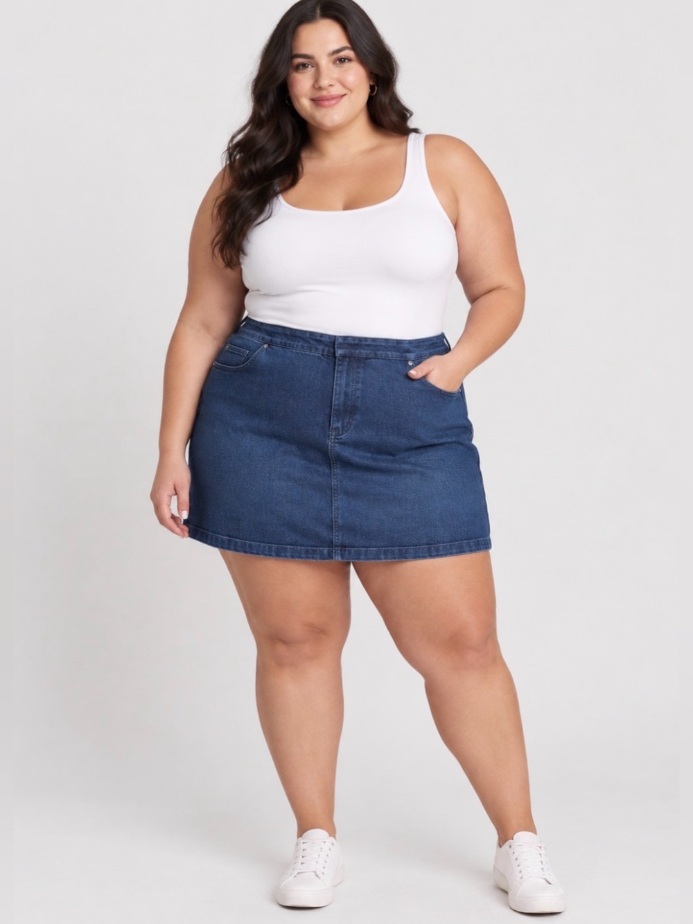 NWT S.C. & CO. Jean Denim Skort Size XXL